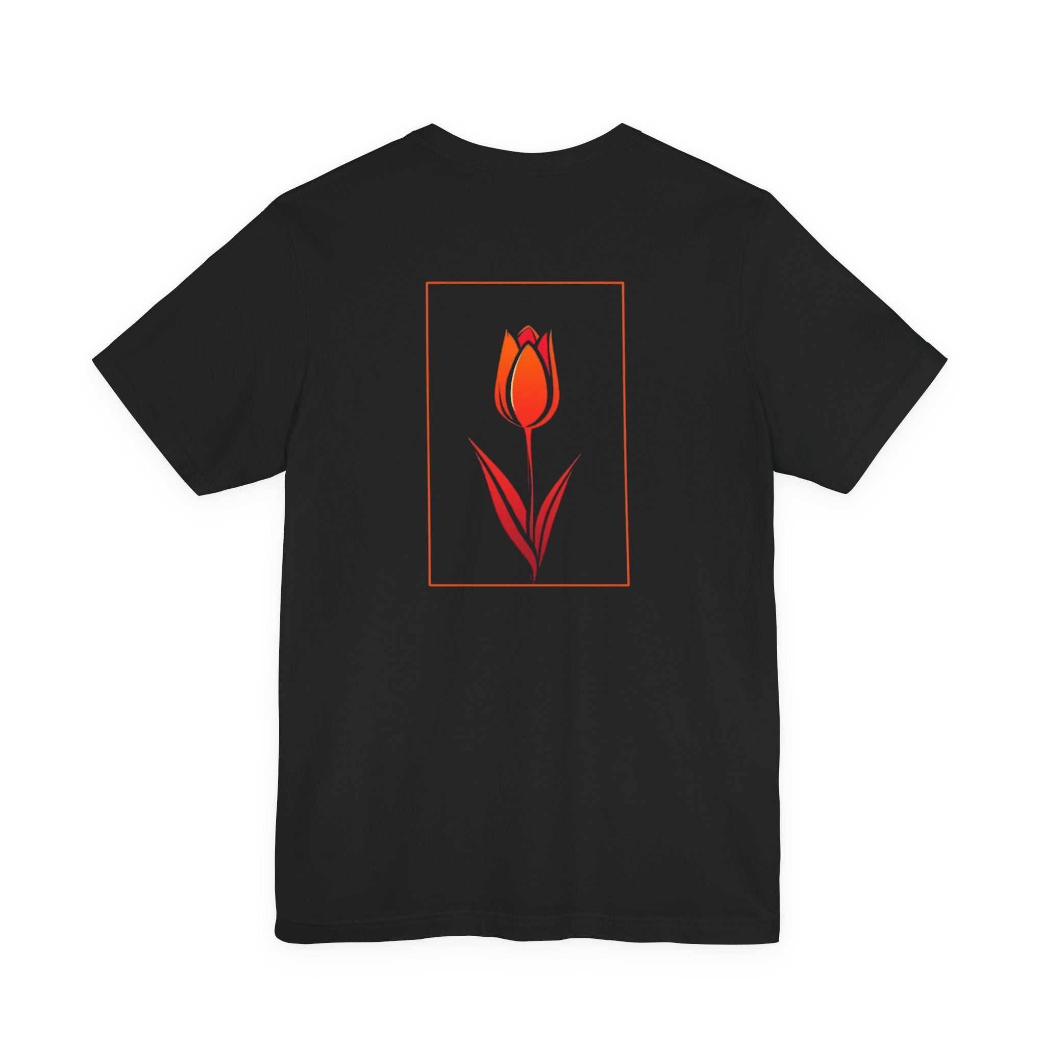 Kingsday Tulip T-Shirt – Minimal Oranje Streetwear – Dutch Floral Back Print – Premium Design