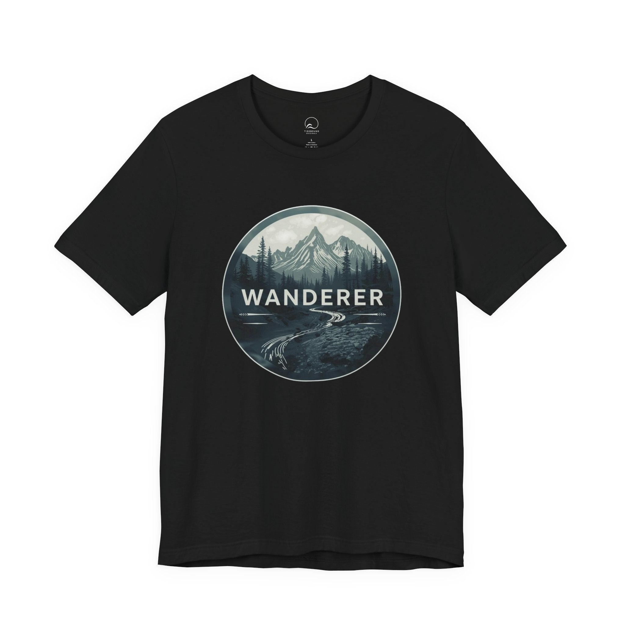 Wanderer Mountain Graphic Tee, Adventure Nature T Shirt