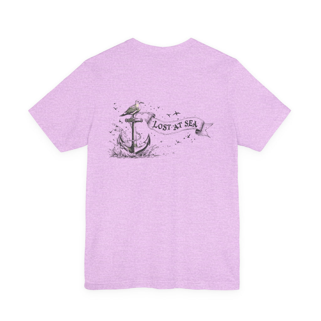 Lost at Sea Anchor Tee  Nautical Graphic T Shirt