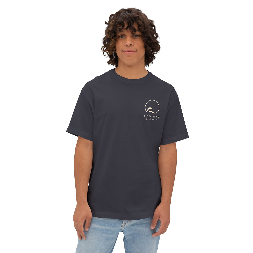 Boxy Tee — Minimal Sunrise Wave Graphic