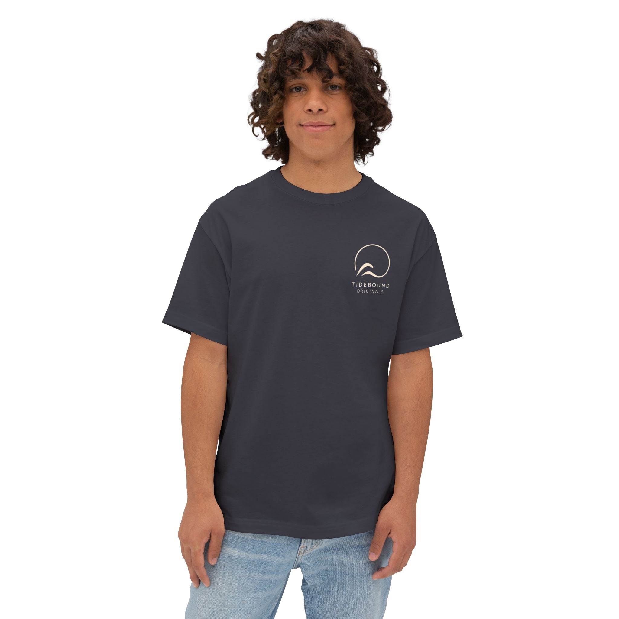 Boxy Tee — Minimal Sunrise Wave Graphic