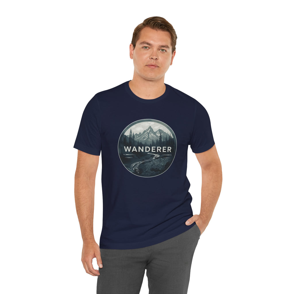 Wanderer Mountain Graphic Tee, Adventure Nature T Shirt