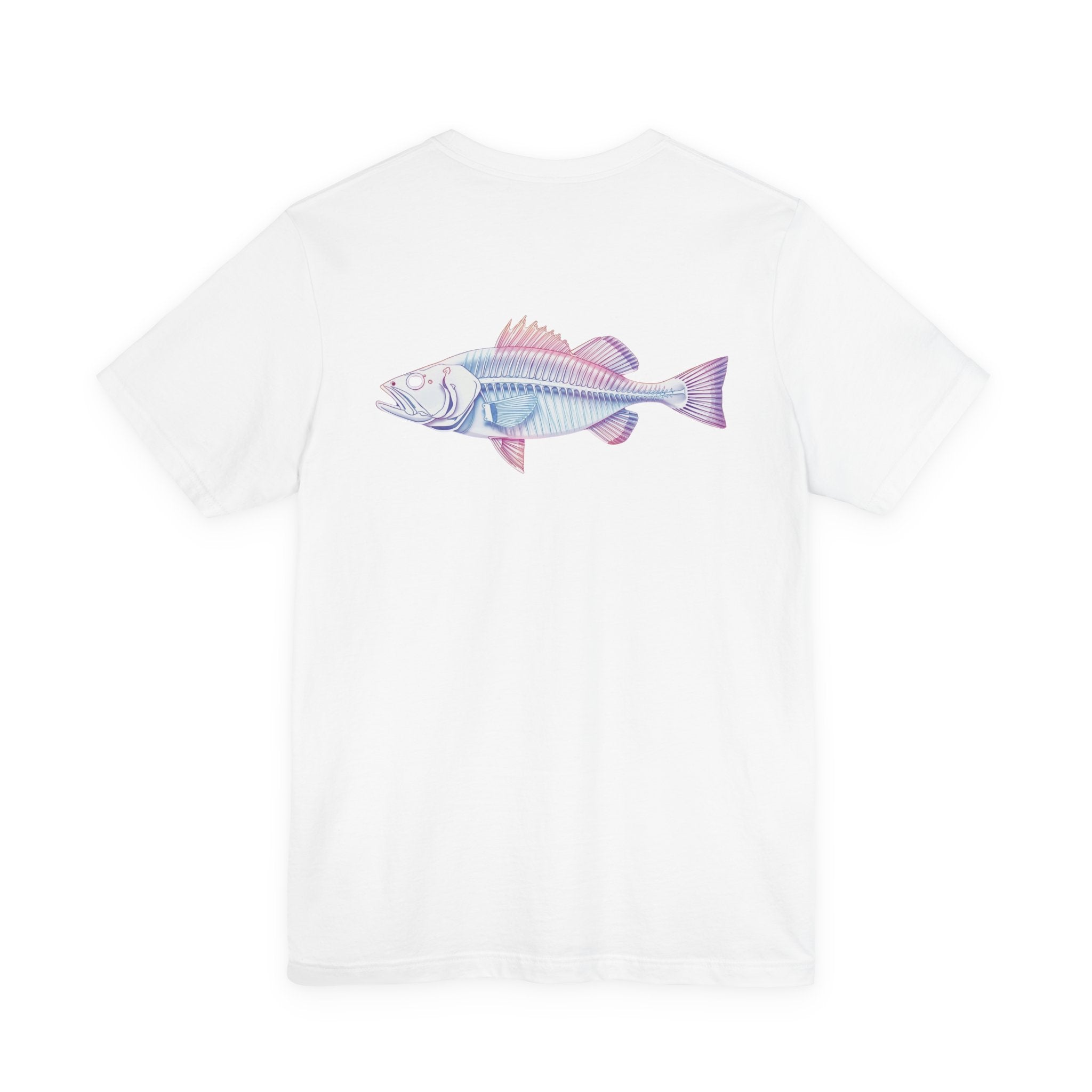 Pastel Walleye Fish Tee Seabass - Retro Fishing Graphic T Shirt
