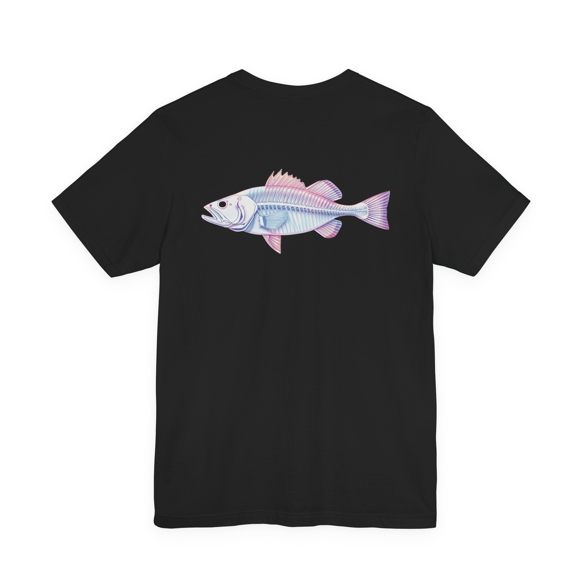 Pastel Walleye Fish Tee Seabass - Retro Fishing Graphic T Shirt