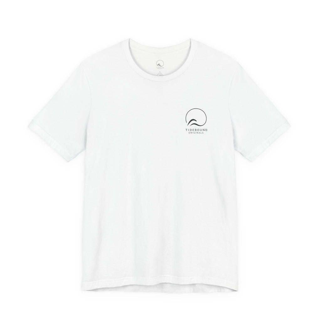 Tidebound Originals Logo Tee, Minimal Coastal Wave T Shirt, sea life, beach life