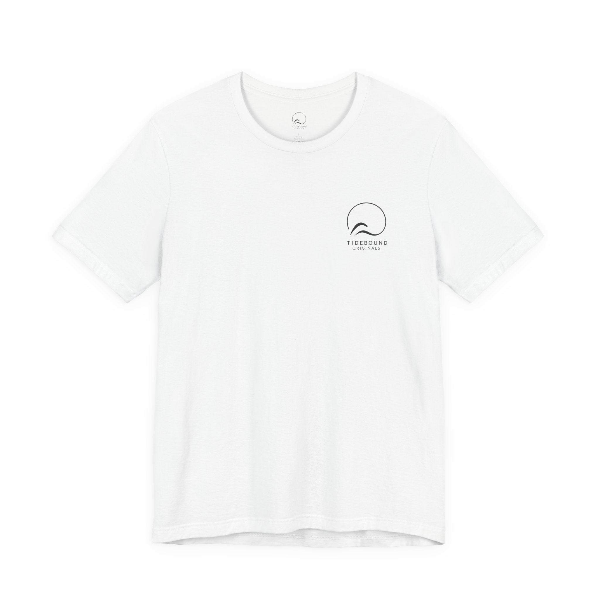 Tidebound Originals Logo Tee, Minimal Coastal Wave T Shirt, sea life, beach life