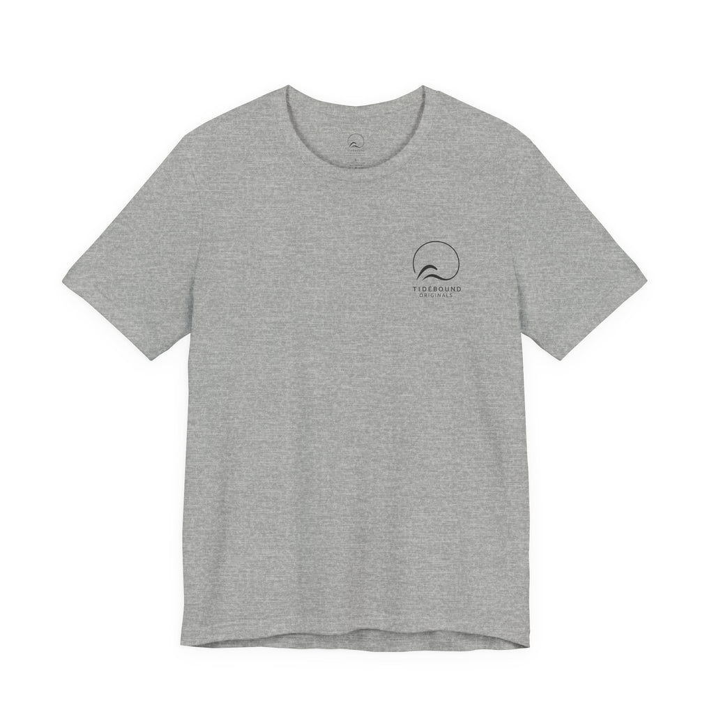 Tidebound Originals Logo Tee, Minimal Coastal Wave T Shirt, sea life, beach life