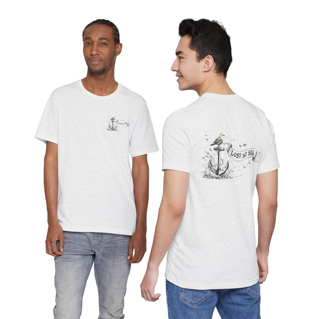 Lost at Sea Anchor Tee  Nautical Graphic T Shirt