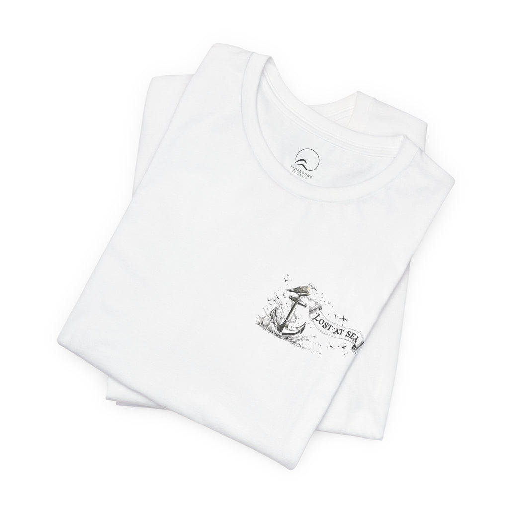 Lost at Sea Anchor Tee  Nautical Graphic T Shirt