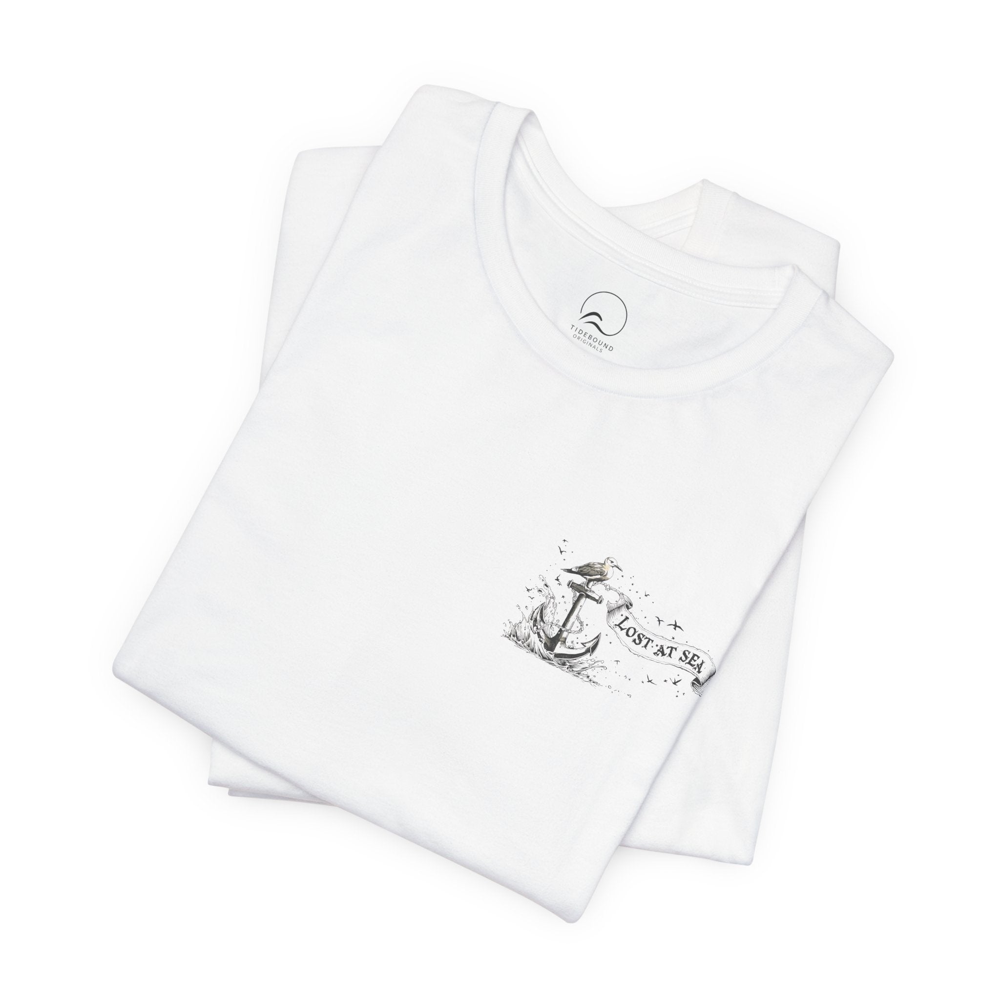 Lost at Sea Anchor Tee  Nautical Graphic T Shirt