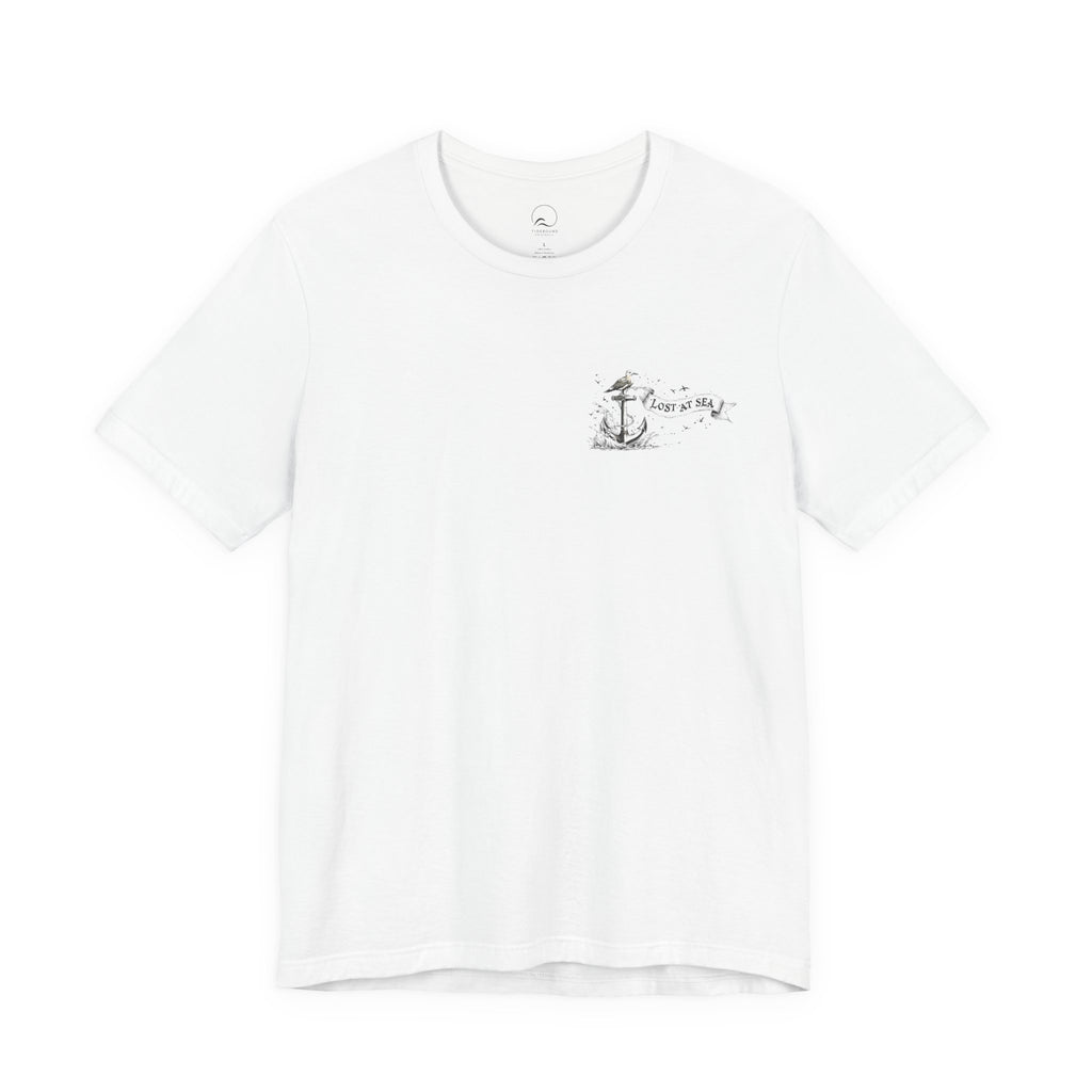 Lost at Sea Anchor Tee  Nautical Graphic T Shirt