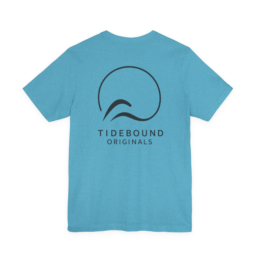 Tidebound Originals Logo Tee — Minimal Coastal Wave T-Shirt - sea life - beach life