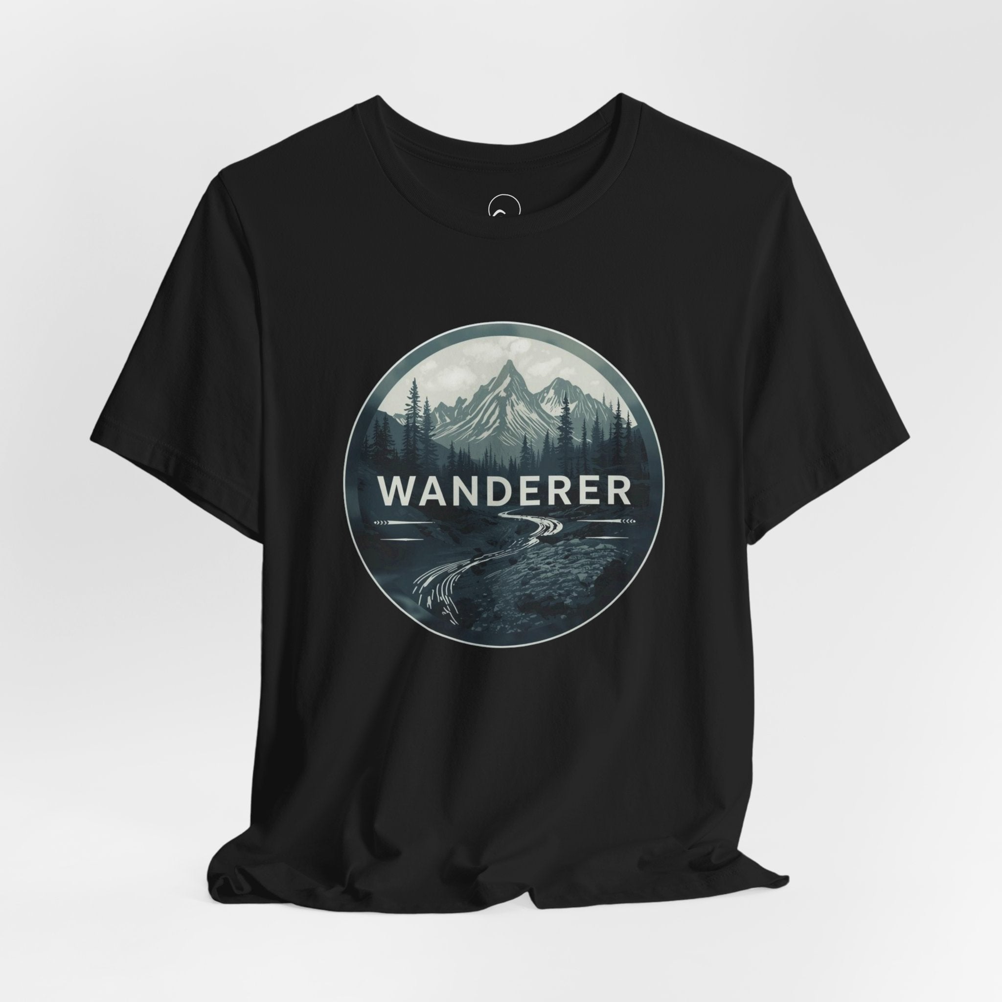 Wanderer Mountain Graphic Tee, Adventure Nature T Shirt
