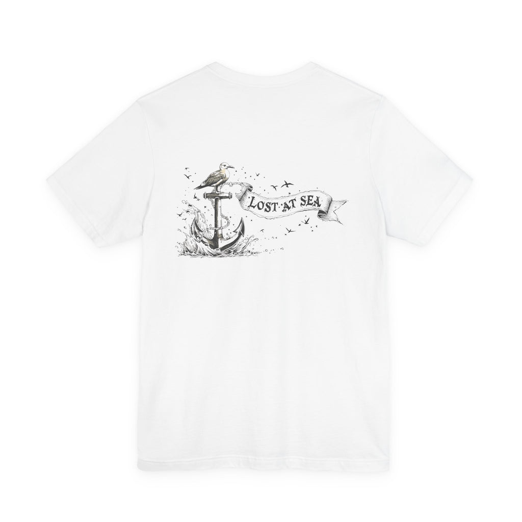 Lost at Sea Anchor Tee  Nautical Graphic T Shirt