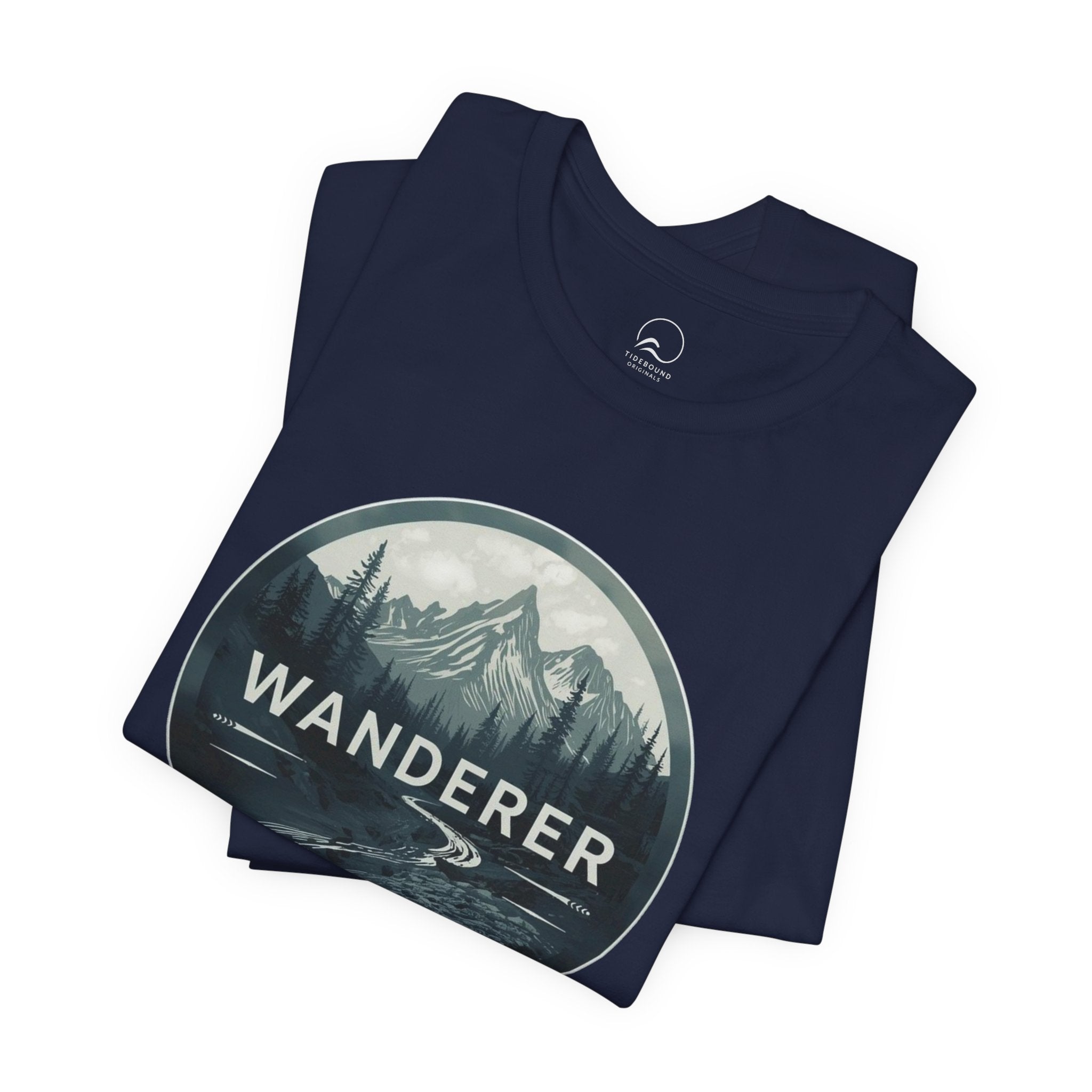 Wanderer Mountain Graphic Tee, Adventure Nature T Shirt