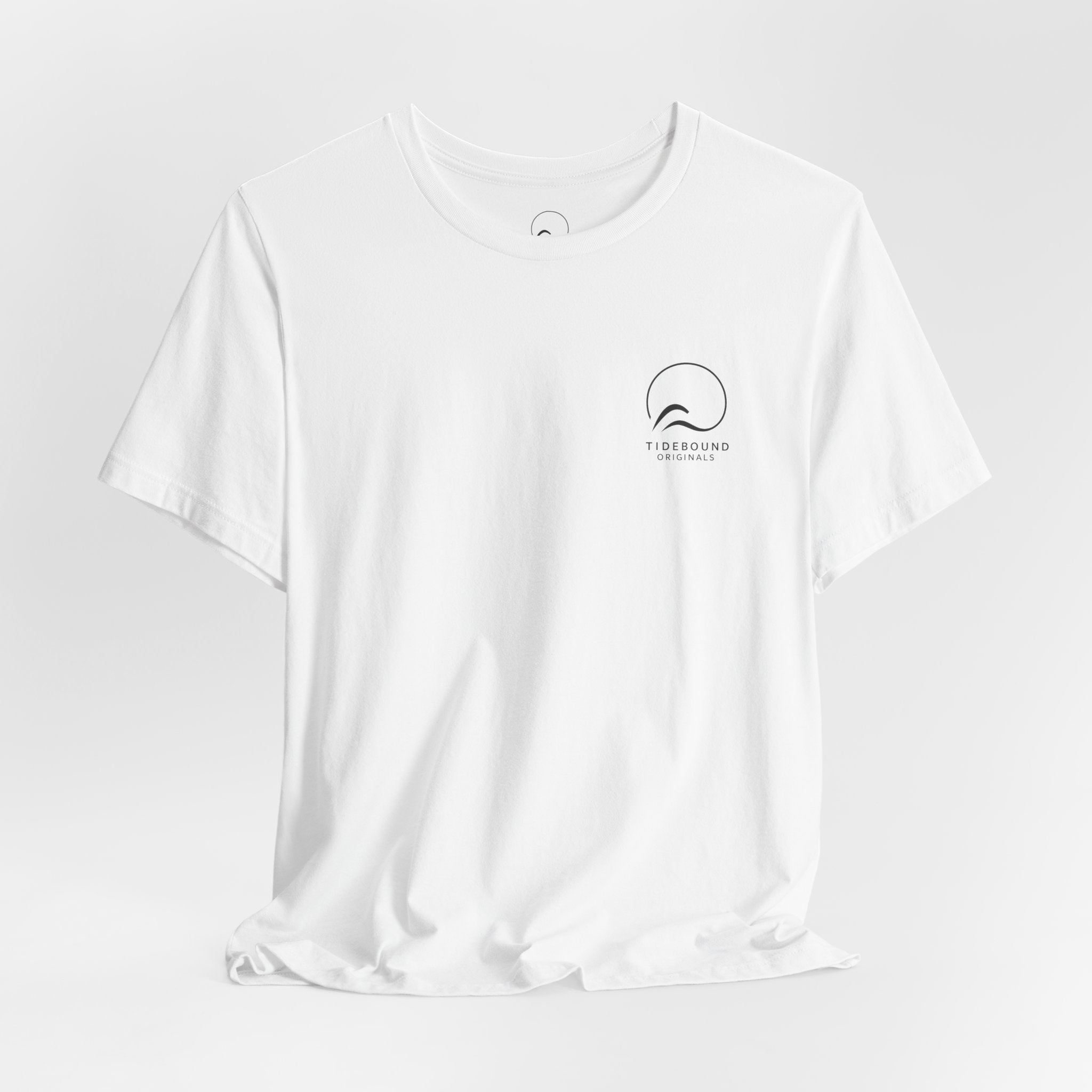 Tidebound Originals Logo Tee, Minimal Coastal Wave T Shirt, sea life, beach life