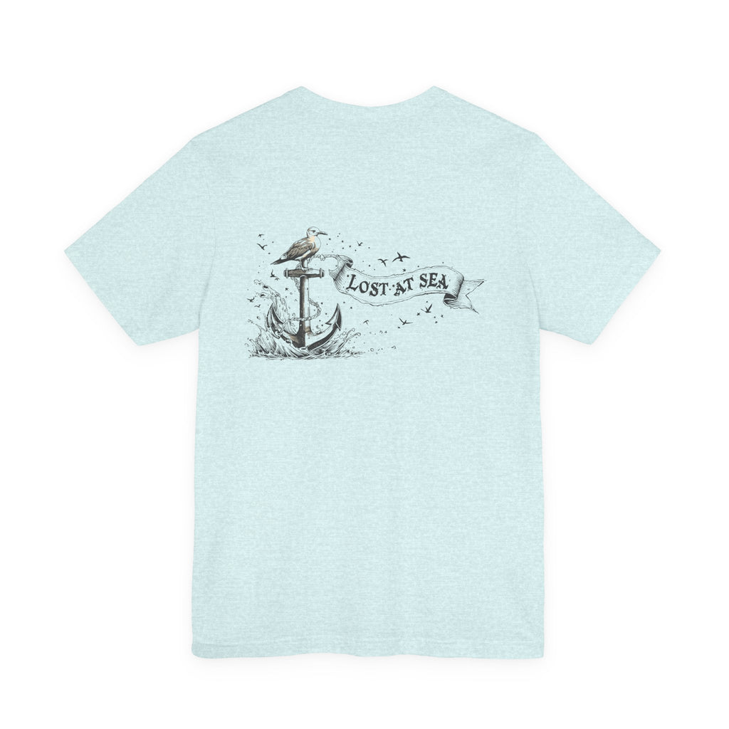 Lost at Sea Anchor Tee  Nautical Graphic T Shirt
