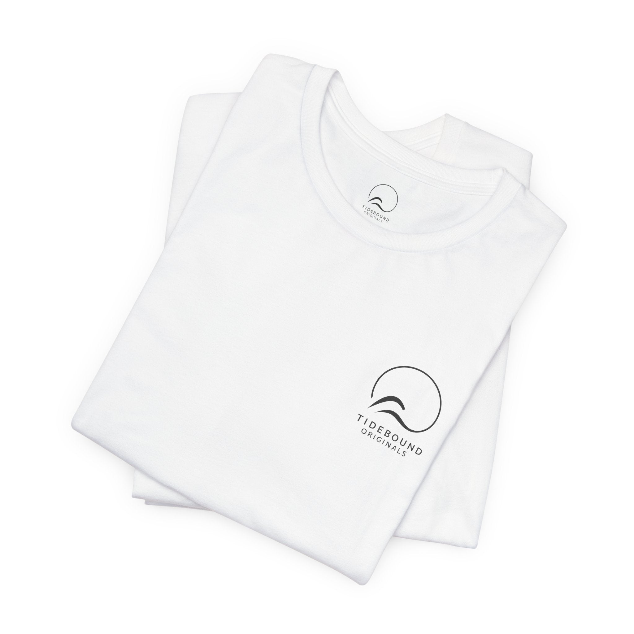 Tidebound Originals Logo Tee, Minimal Coastal Wave T Shirt, sea life, beach life