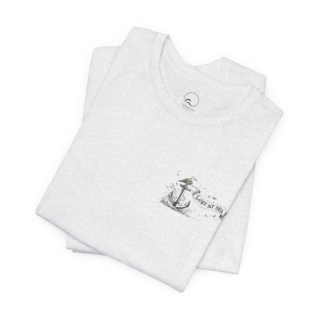 Lost at Sea Anchor Tee  Nautical Graphic T Shirt