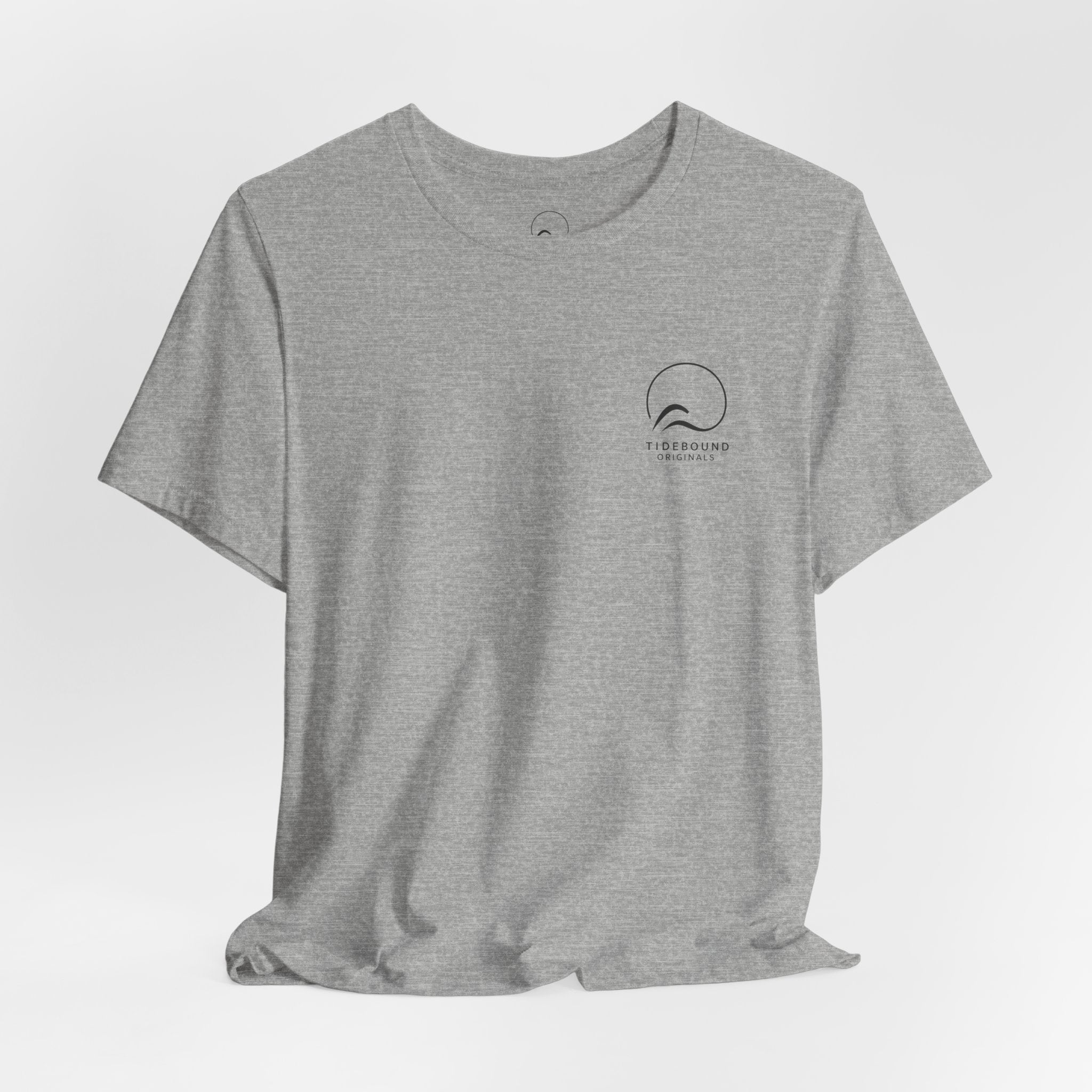 Tidebound Originals Logo Tee, Minimal Coastal Wave T Shirt, sea life, beach life