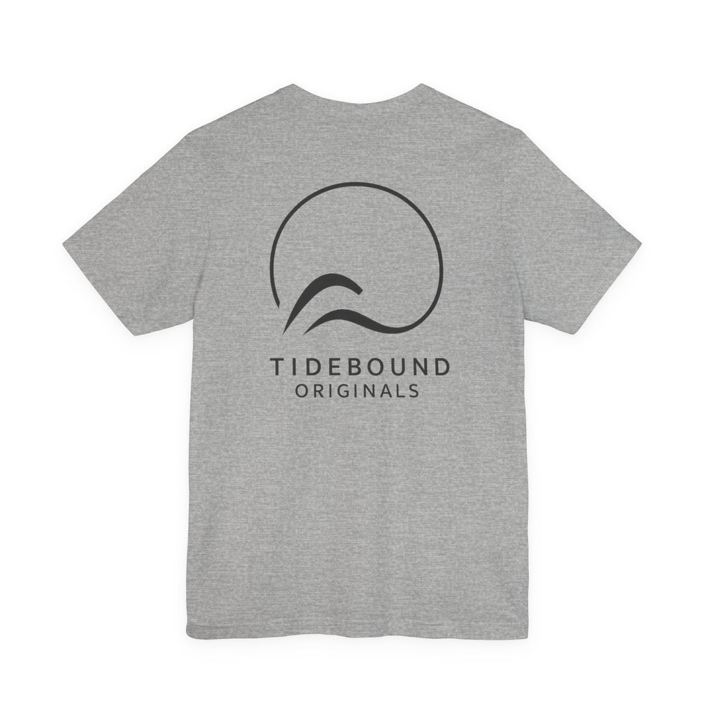 Tidebound Originals Logo Tee, Minimal Coastal Wave T Shirt, sea life, beach life