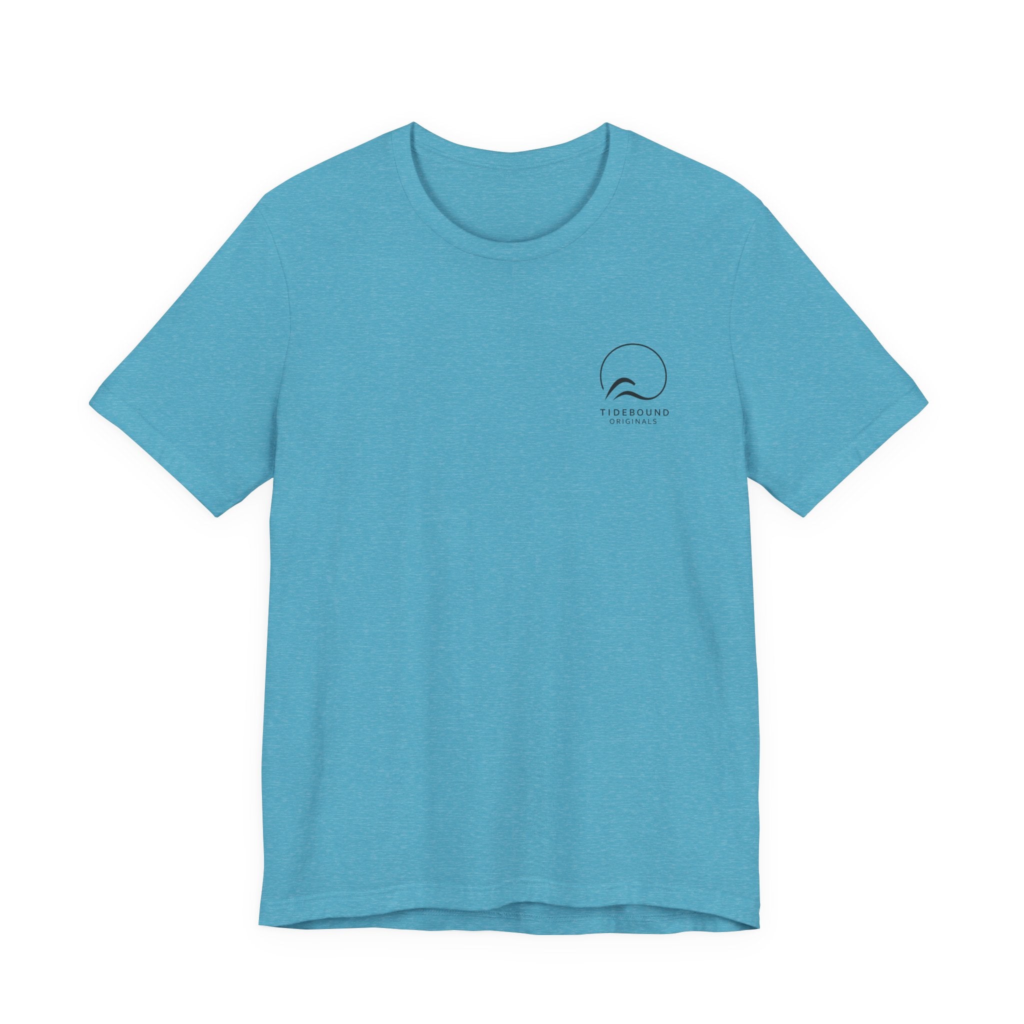 Tidebound Originals Logo Tee — Minimal Coastal Wave T-Shirt - sea life - beach life