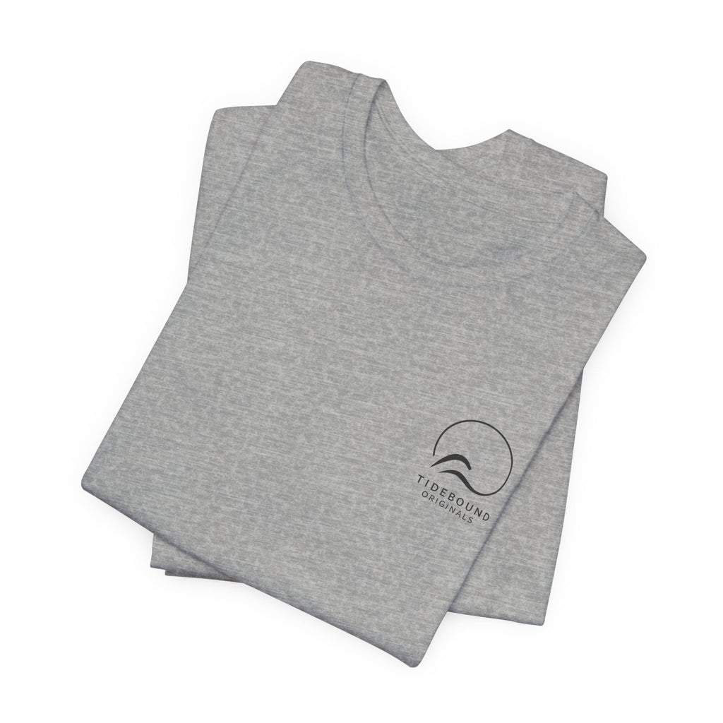 Tidebound Originals Logo Tee — Minimal Coastal Wave T-Shirt - sea life - beach life