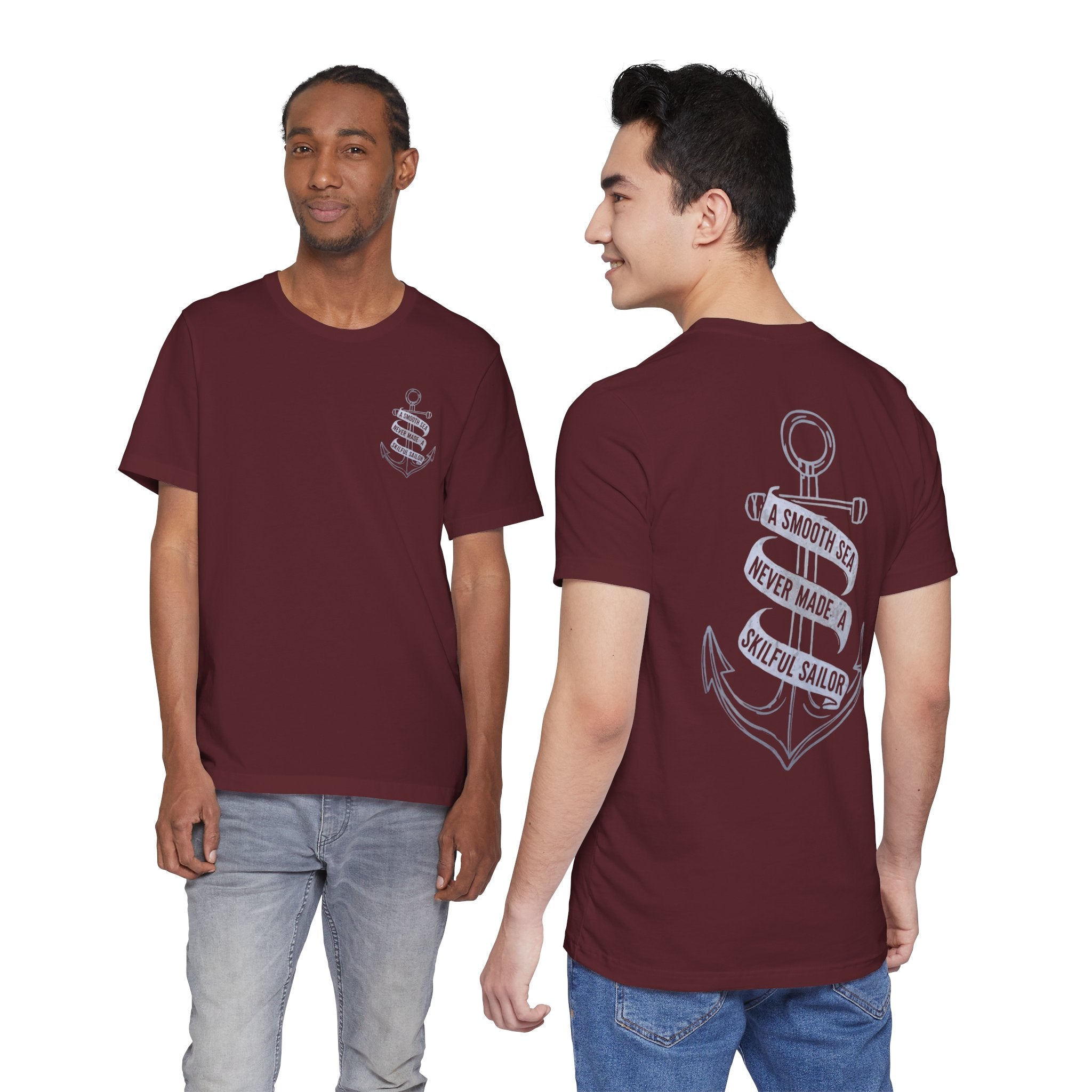 Anchor Graphic Tee, A Smooth Sea Never Made a Skillful Sailor, Nautical T Shirt