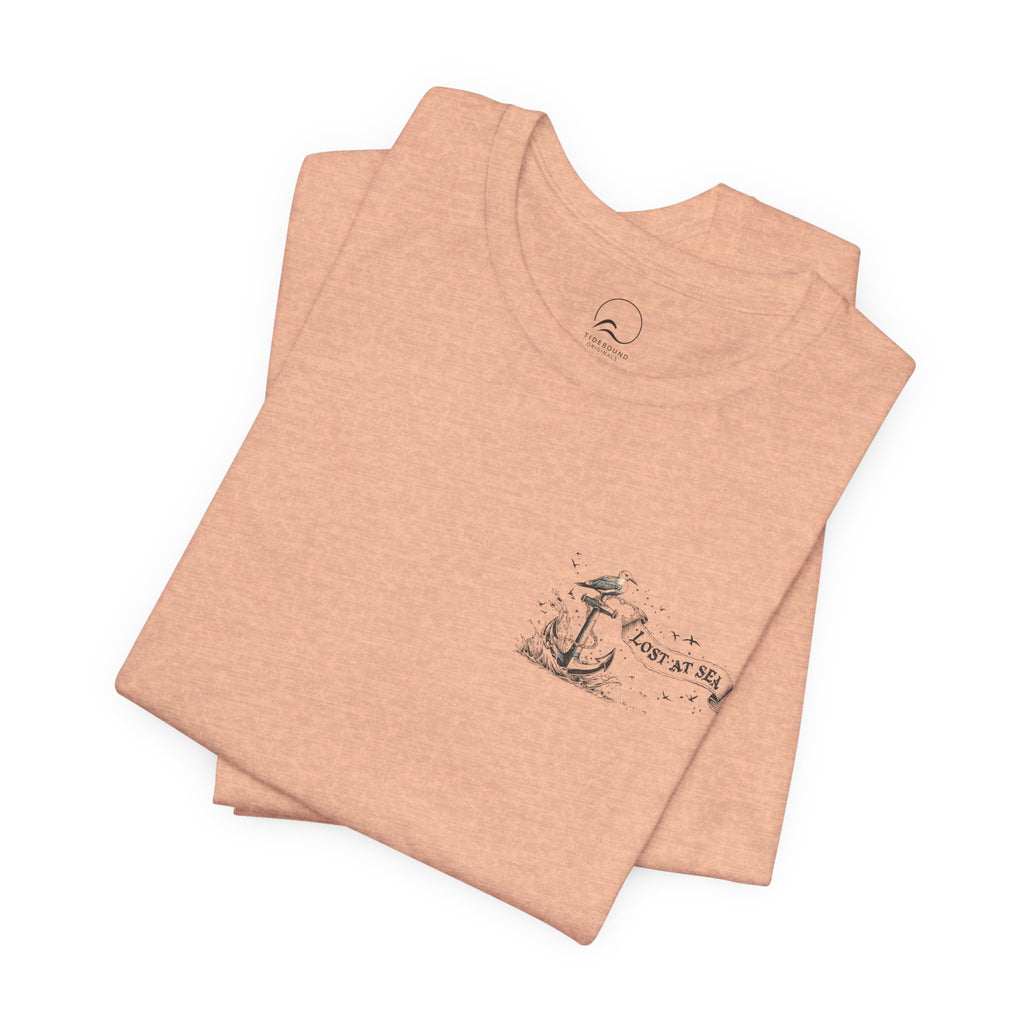 Lost at Sea Anchor Tee  Nautical Graphic T Shirt