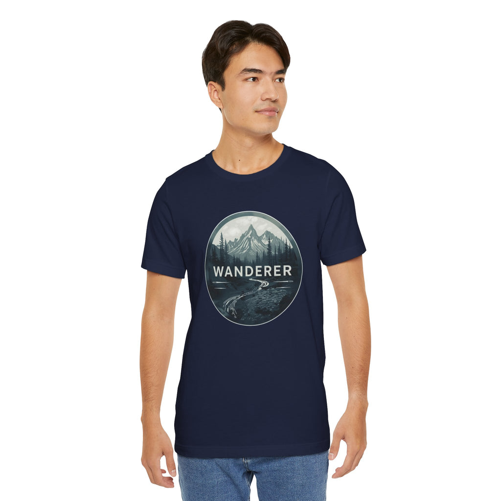 Wanderer Mountain Graphic Tee, Adventure Nature T Shirt