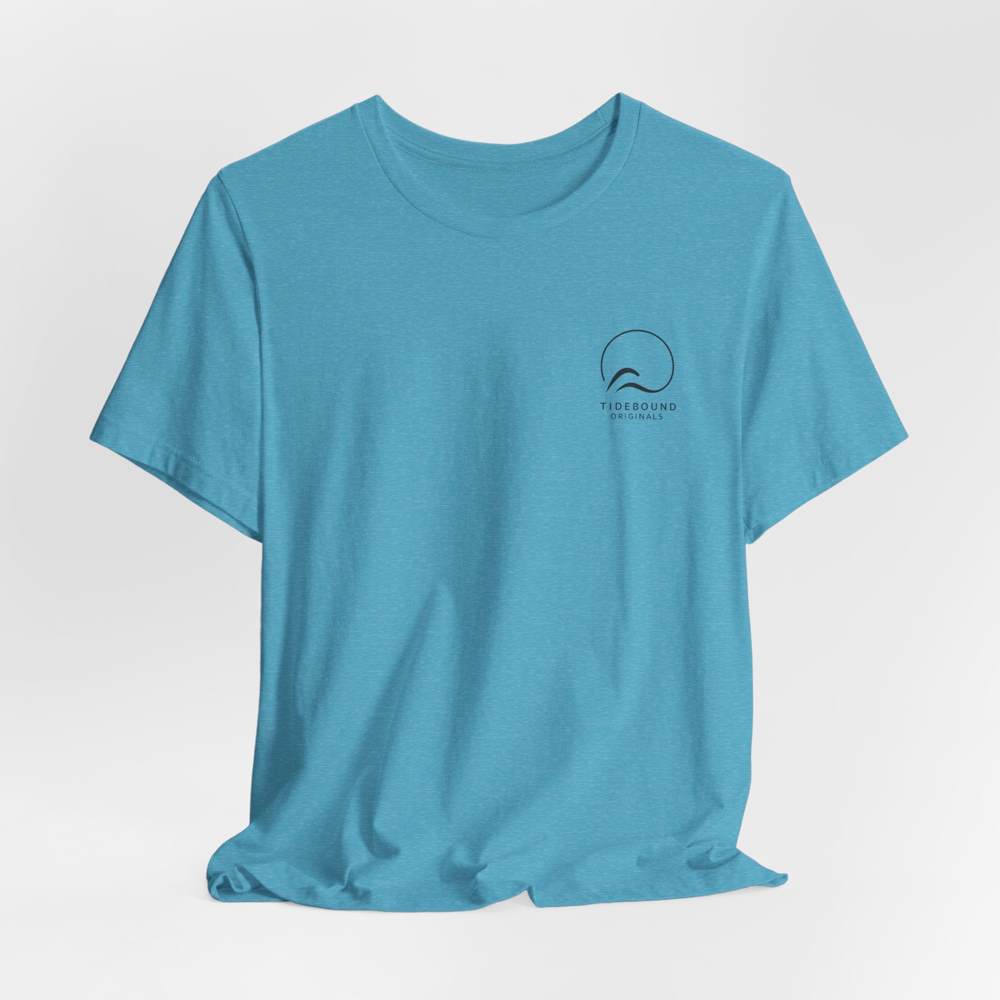 Tidebound Originals Logo Tee — Minimal Coastal Wave T-Shirt - sea life - beach life