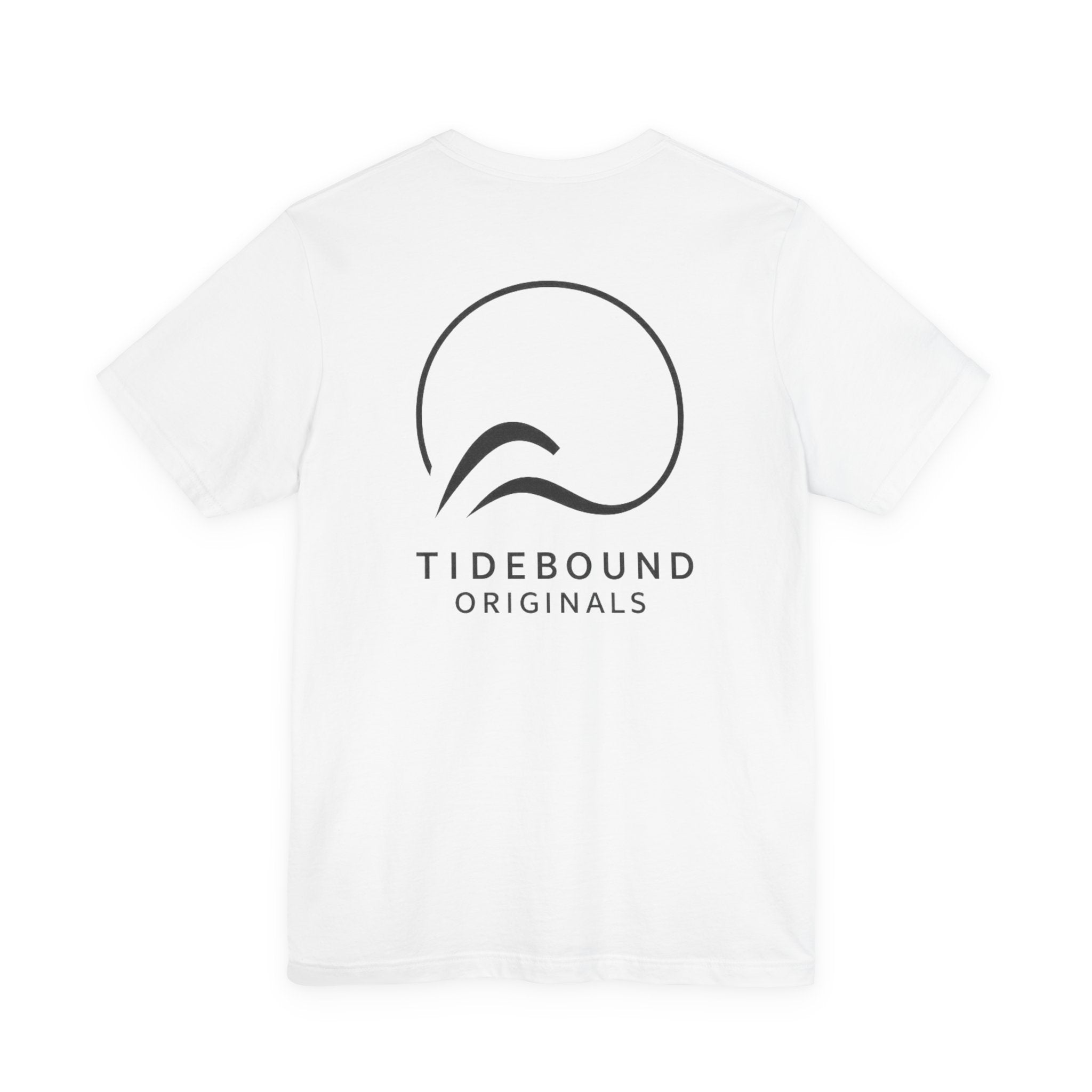 Tidebound Originals Logo Tee, Minimal Coastal Wave T Shirt, sea life, beach life