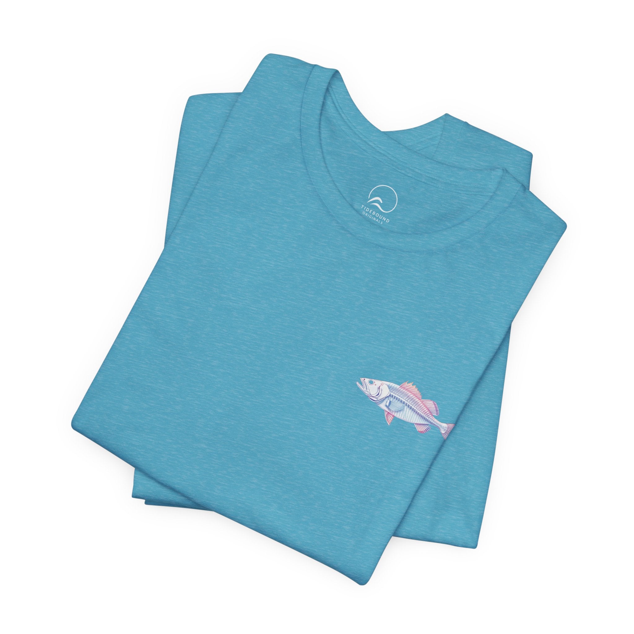 Pastel Walleye Fish Tee Seabass - Retro Fishing Graphic T Shirt