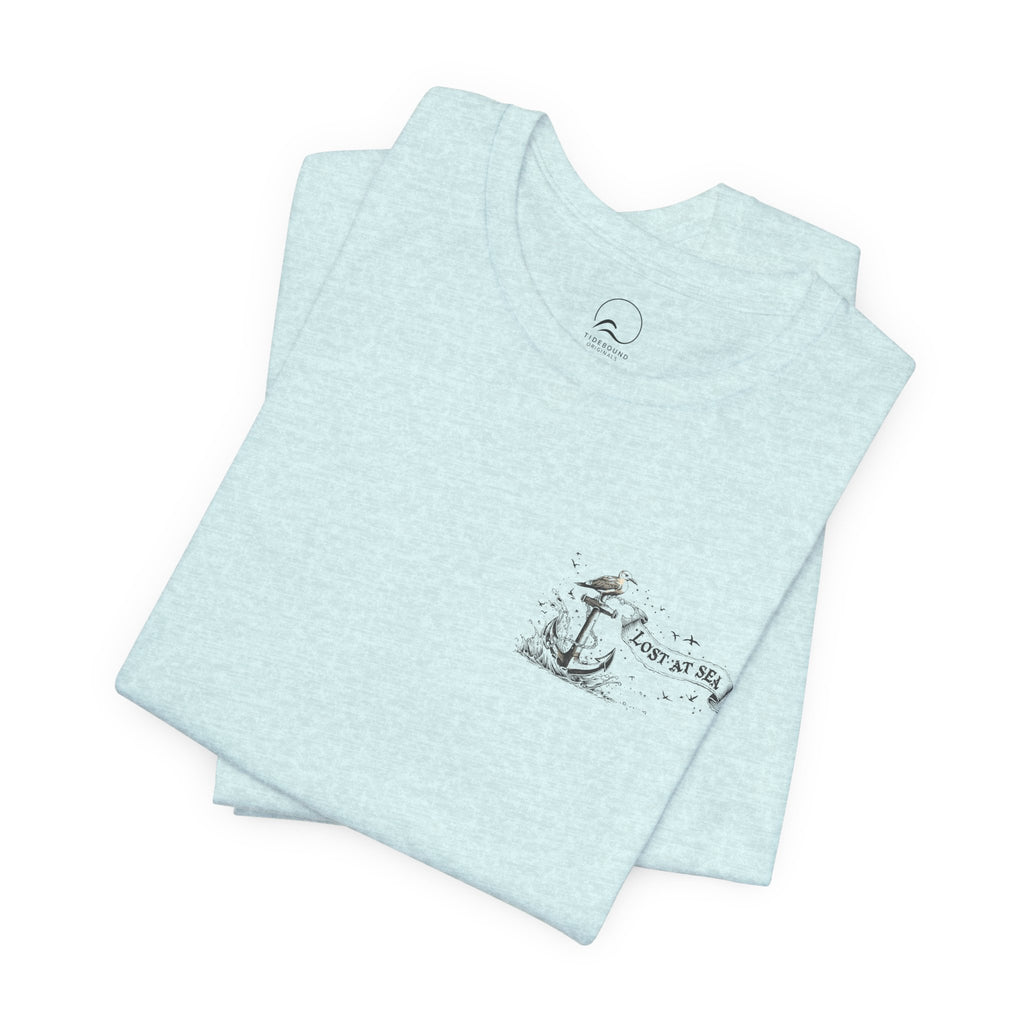 Lost at Sea Anchor Tee  Nautical Graphic T Shirt