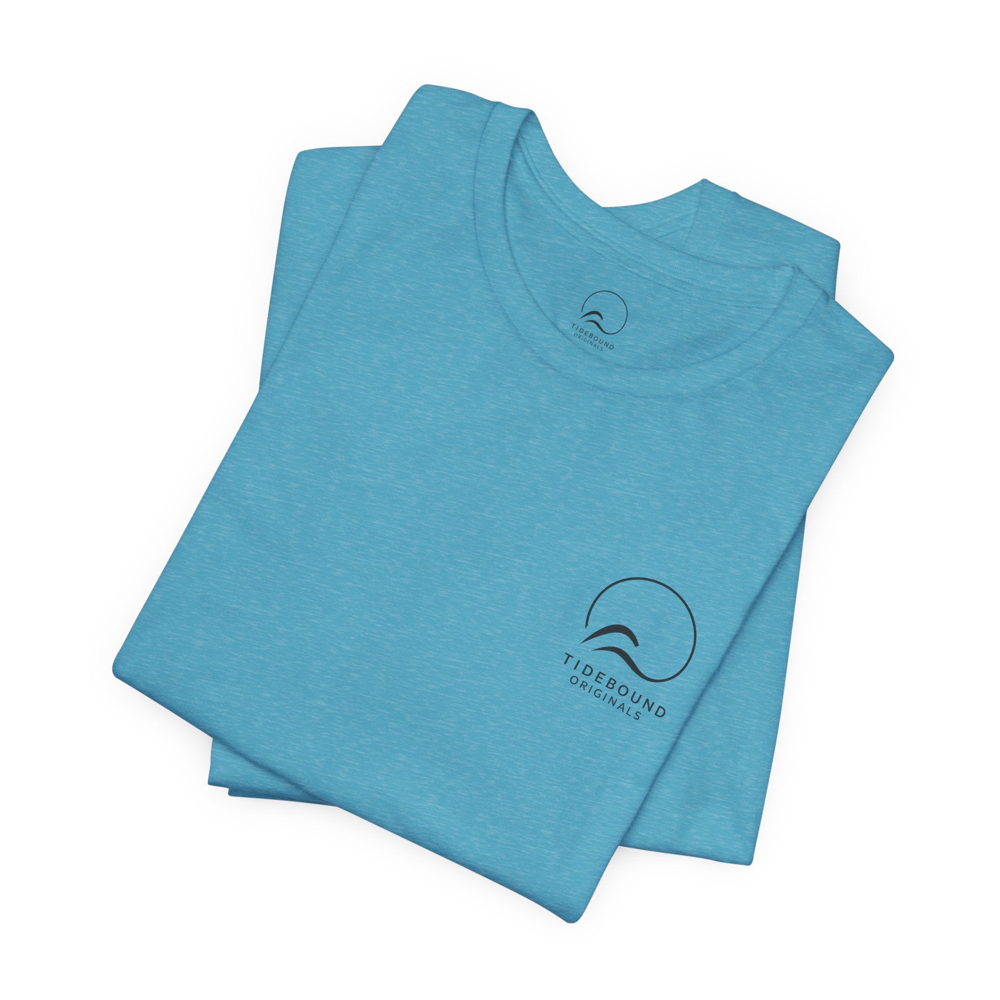 Tidebound Originals Logo Tee, Minimal Coastal Wave T Shirt, sea life, beach life