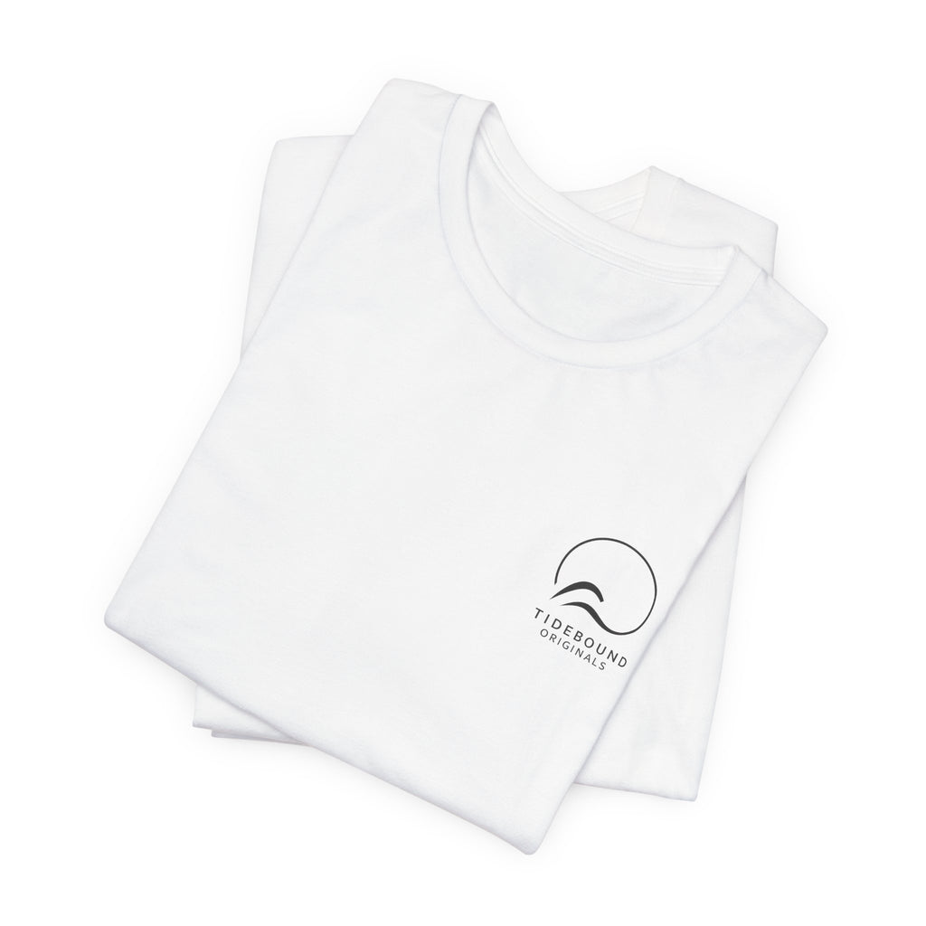 Tidebound Originals Logo Tee — Minimal Coastal Wave T-Shirt - sea life - beach life