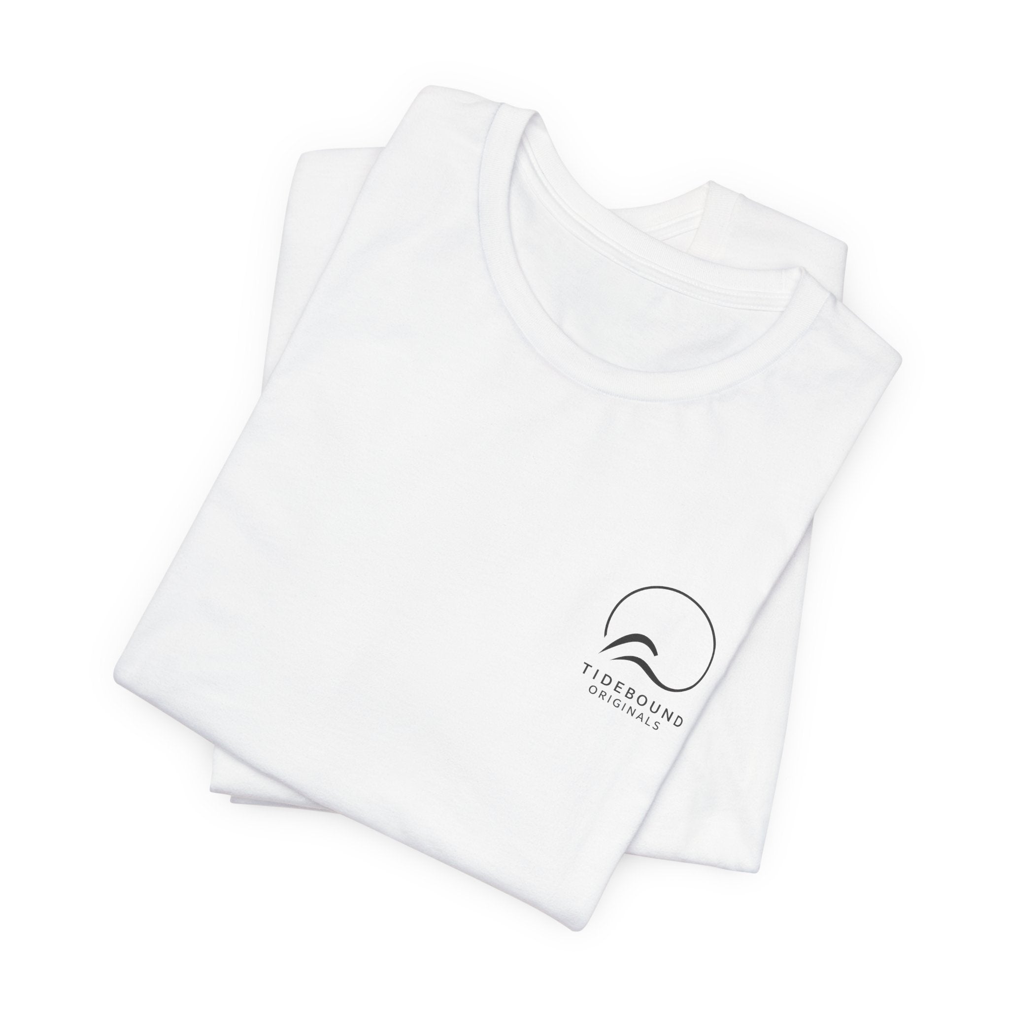 Tidebound Originals Logo Tee — Minimal Coastal Wave T-Shirt - sea life - beach life